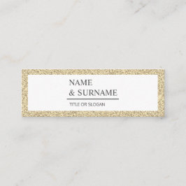 Luxe GlitterGold Social Mini名エレガント刺 スキニー名刺