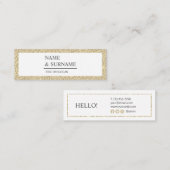 Luxe GlitterGold Social Mini名エレガント刺 スキニー名刺 (正面/裏面)