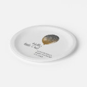 Luxe Gold Baby Shower Balloon ペーパープレート (アングル)