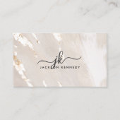 Luxe Gold Foil Elegant Script QRコード ソーシャルメディア 名刺 (正面)