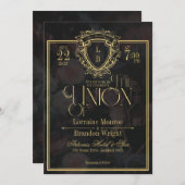 Luxe Gothic Romance Wedding Invitation 招待状 (正面/裏面)