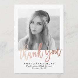 Luxe Graduationモダン Thank You Photo Card サンキューカード