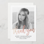 Luxe Graduationモダン Thank You Photo Card サンキューカード (正面/裏面)