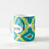 Luxe green garden art コーヒーマグカップ (正面左)