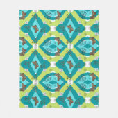 Luxe green garden art フリースブランケット (正面)