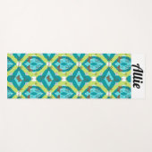 Luxe green garden art ヨガマット (正面(横))