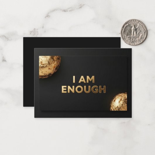 Luxe "I AM ENOUGH" Affirmation Card ノートカード (正面/裏面インサイチュ)