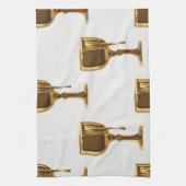 Luxe Kitchen Tea Towels Set: 3D Liquid Gold Flowin キッチンタオル (縦)