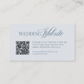 Luxe Light Dusty Blue | Wedding Website QR Code エンクロージャーカード (正面)