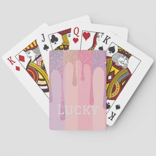 Luxe Lucky Gold Glitter Pastel Card Deck トランプ (裏面)