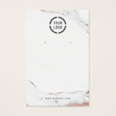 Luxe marbleバラ金ゴールドカスタムロゴのイヤリング表示 (正面)