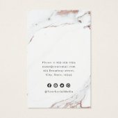 Luxe marbleバラ金ゴールドカスタムロゴのイヤリング表示 (裏面)