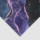Luxe Marble Crystal Purple Teal Glitter Agate 薄葉紙 (詳細)