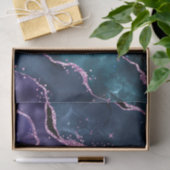 Luxe Marble Crystal Purple Teal Glitter Agate 薄葉紙 (ギフト)