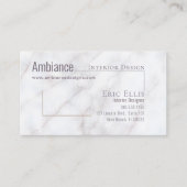 Luxe Marble Geometric Business Card 名刺 (正面)