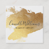 LUXE MINIMALIST glam faux gold foil splash black S スクエア名刺 (正面)