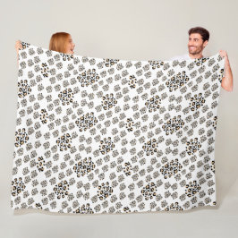 Luxe modern animalprint be brave girl フリースブランケット