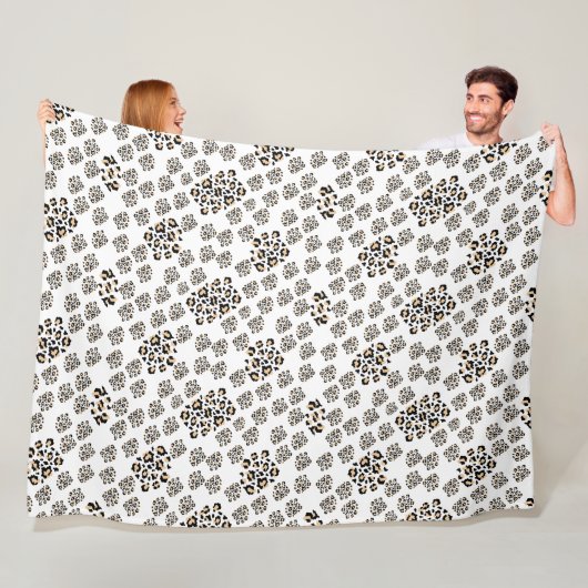 Luxe modern animalprint be brave girl フリースブランケット (インサイチュ)