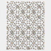 Luxe modern animalprint be brave girl フリースブランケット (正面)