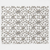 Luxe modern animalprint be brave girl フリースブランケット (正面(横))