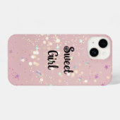 Luxe modern romantinc girl iPhoneケース (裏面横)