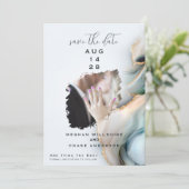 Luxe Opal Teal Gold Fluid Alcohol Ink 招待状 (スタンド正面)