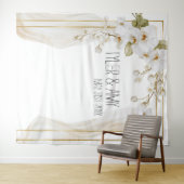 Luxe Orchid Elegance Wedding Backdrop タペストリー (インサイチュ(横))