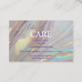 Luxe Pearl Marble Aesthetic Cake Care  名刺 (裏面)
