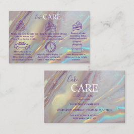 Luxe Pearl Marble Aesthetic Cake Care 名刺