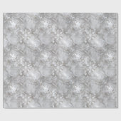 Luxe Pearl Silver Shine Frost Abstract Pattern ラッピングペーパー (フラット)