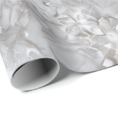 Luxe Pearl Silver Shine Frost Abstract Pattern ラッピングペーパー (ロールコーナー)