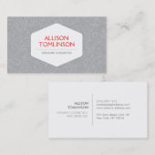 LUXE PERSONAL IDENTITY IN RED & GRAY No. 2 名刺 (正面/裏面)