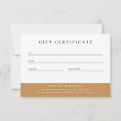 Luxe Pink金ゴールドスプラッシュビジネスギフト証明書 (裏面)