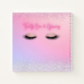 Luxe Pink Twenty One & Glowing 21歳の誕生日 ノートブック (裏面)