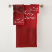 Luxe red and gold Christmas Ornaments バスタオルセット (インサイチュ)