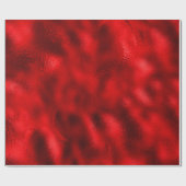 Luxe Red Faux Foil ラッピングペーパー (フラット)