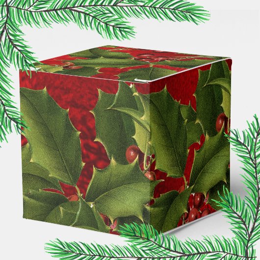 Luxe Red Foil、Green Holly、Red Berry Favorites Box フェイバーボックス