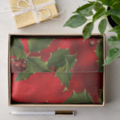 Luxe Red Foil、Green Holly、Red Berry Wrapping P 薄葉紙 (ギフト)