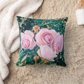 luxe romantic flowers botanical wallpaper クッション (ブランケット)