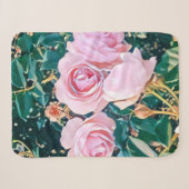 luxe romantic flowers botanical wallpaper シェルパブランケット (正面(横))