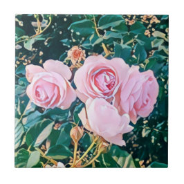 luxe romantic flowers botanical wallpaper タイル