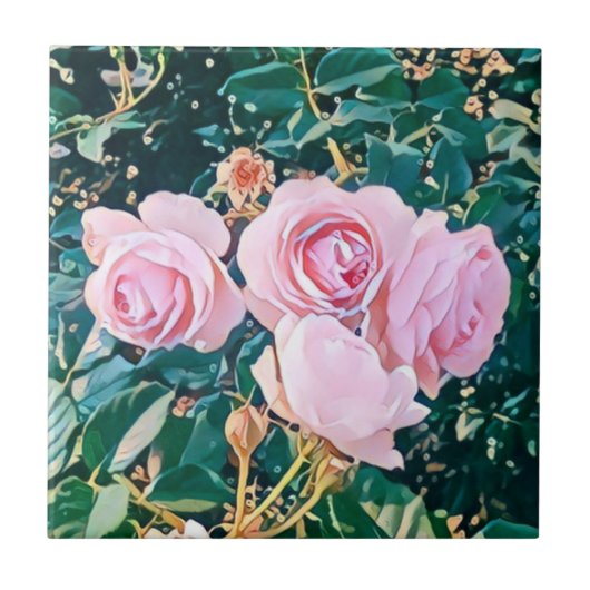 luxe romantic flowers botanical wallpaper タイル (正面)