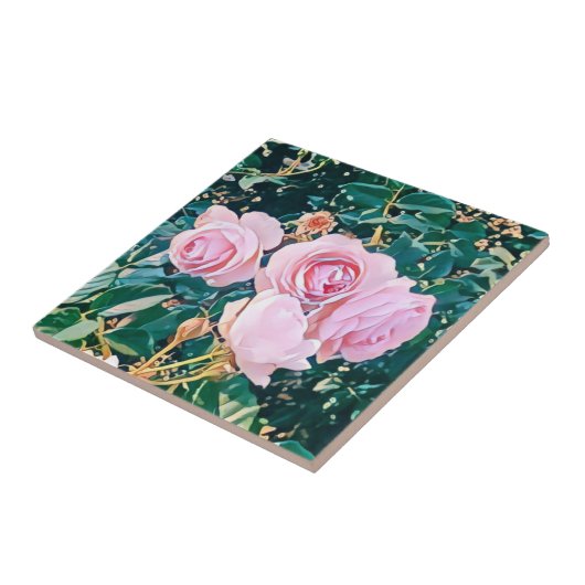 luxe romantic flowers botanical wallpaper タイル (側面)