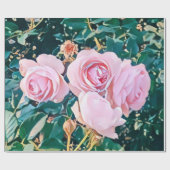 luxe romantic flowers botanical wallpaper ラッピングペーパー (フラット)