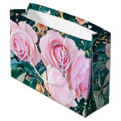 luxe romantic flowers botanical wallpaper ラージペーパーバッグ (裏面アングル)