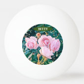 luxe romantic flowers botanical wallpaper 卓球ボール (正面)