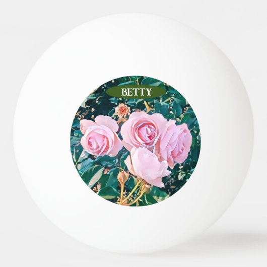 luxe romantic flowers botanical wallpaper 卓球ボール (正面)