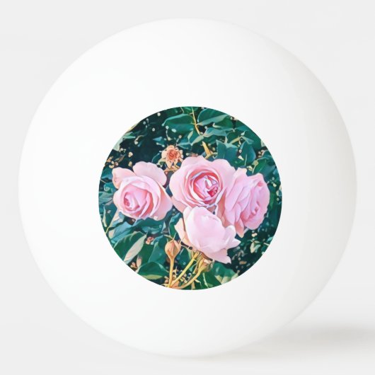 luxe romantic flowers botanical wallpaper 卓球ボール (裏面)