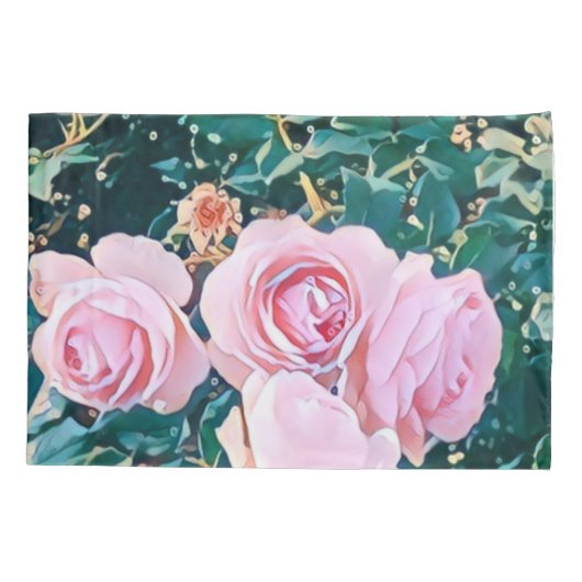 luxe romantic flowers botanical wallpaper 枕カバー (裏面)