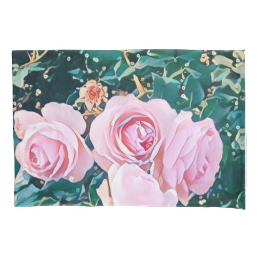 luxe romantic flowers botanical wallpaper 枕カバー (正面)